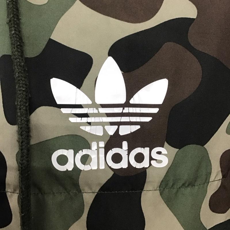 アディダス adidas ジャケット、上着 ジャケット、ブレザー BS4907 カモ ナイロンジャケット 迷彩 M ロゴ、文字 カーキ / カーキ / X 茶 / ブラウン / X 緑 / グリーン /  メンズ USED 古着 中古 10112222