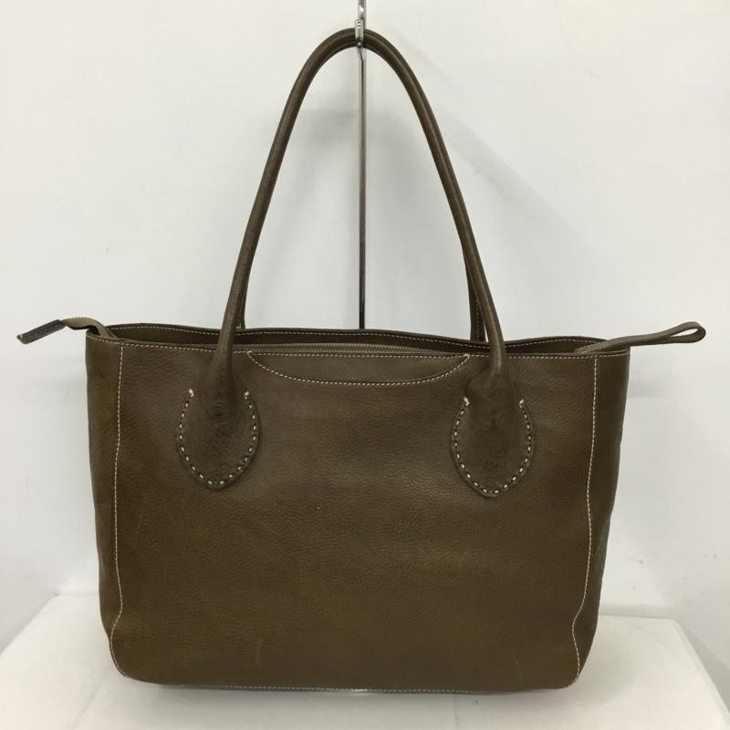 ゲンテン genten トートバッグ トートバッグ レザー ロゴ、文字 茶 / ブラウン /  レディース USED 古着 中古 10131234