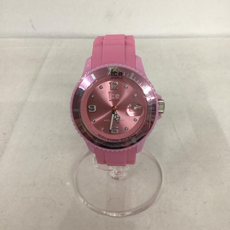アイスウォッチ ICE WATCH 腕時計 アナログ（クォーツ式） SI.PK.U.S.09 ロゴ、文字 桃 / ピンク /  レディース USED 古着 中古 10135261