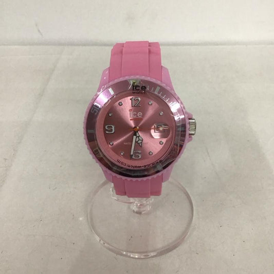 アイスウォッチ ICE WATCH 腕時計 アナログ（クォーツ式） SI.PK.U.S.09 ロゴ、文字 桃 / ピンク /  レディース USED 古着 中古 10135261