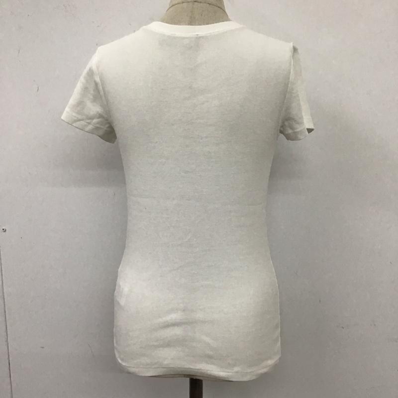 ポロラルフローレン POLO RALPH LAUREN Tシャツ 半袖 半袖カットソー プリントTシャツ Vネックカットソー XS ロゴ、文字 白 / ホワイト /  レディース USED 古着 中古 10115970