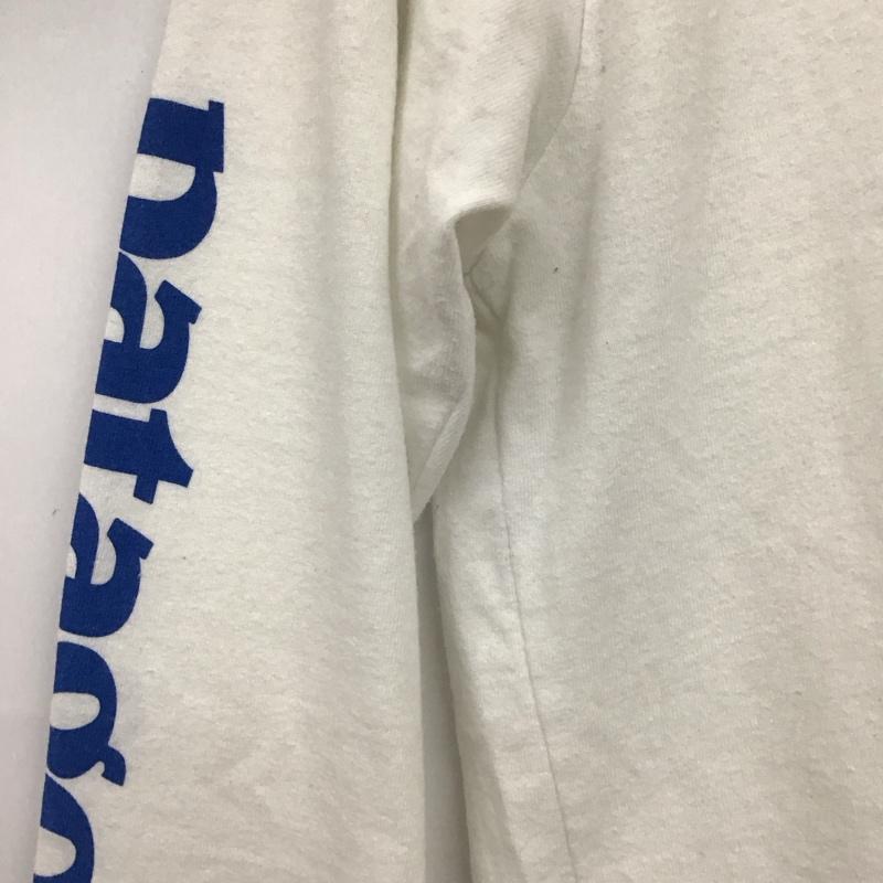 パタゴニア patagonia カットソー 長袖 長袖カットソー プリントカットソー クルーネック S ロゴ、文字 白 / ホワイト /  メンズ USED 古着 中古 10130467