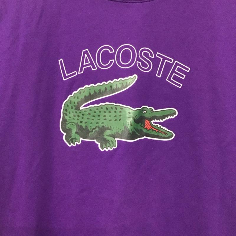ラコステ LACOSTE Tシャツ 半袖 半袖カットソー プリントTシャツ クルーネックカットソー S ロゴ、文字 紫 / パープル /  メンズ USED 古着 中古 10138903