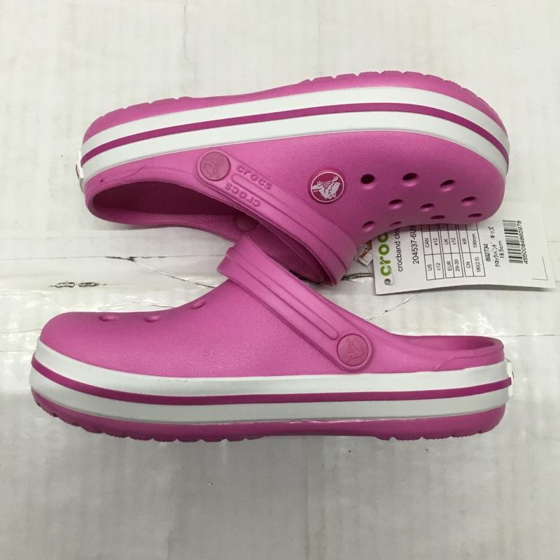 クロックス crocs シューズ シューズ crocband clog k 18.5cm 18.5cm 無地 桃 / ピンク /  ガールズ USED 古着 中古 10122295