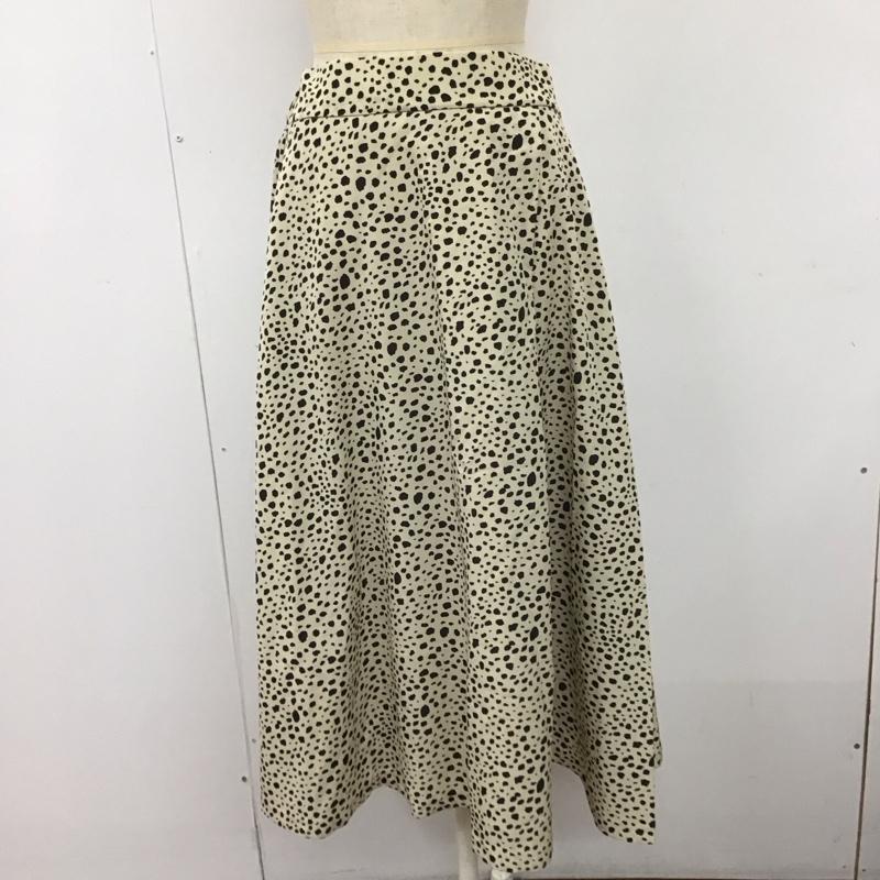フリークスストア FREAK S STORE スカート ロングスカート FOL20SS023 FREEDOM フレアスカート FREE 総柄 黒 / ブラック / X アイボリー / アイボリー /  レディース USED 古着 中古 10112643