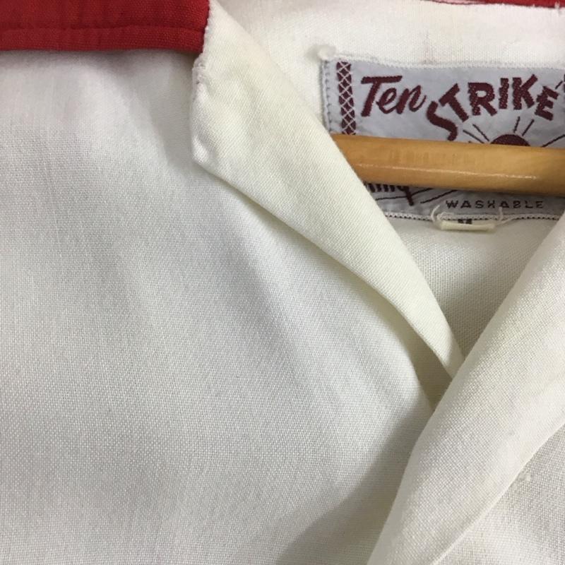 キングルイ King Louie シャツ、ブラウス 半袖 ボーリングシャツ 半袖シャツ 古着 ヴィンテージ 50S M ロゴ、文字 白 / ホワイト / X 赤 / レッド /  メンズ USED 古着 中古 10135487