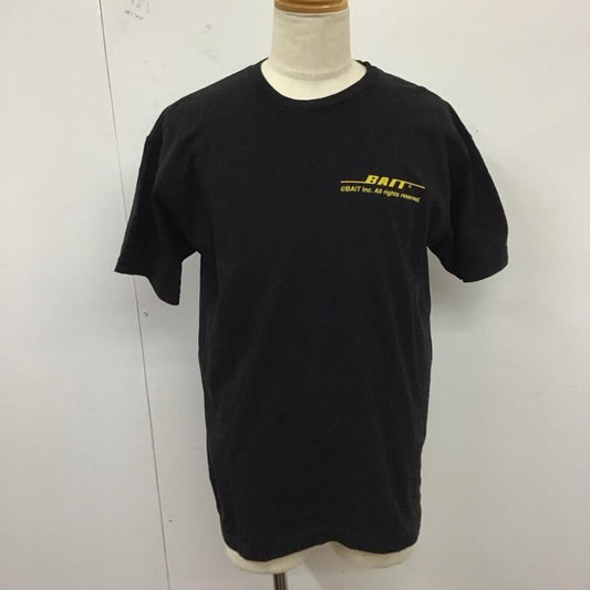 ベイト BAIT Tシャツ 半袖 半袖カットソー プリントTシャツ クルーネックカットソー L ロゴ、文字 黒 / ブラック /  メンズ USED 古着 中古 10124014