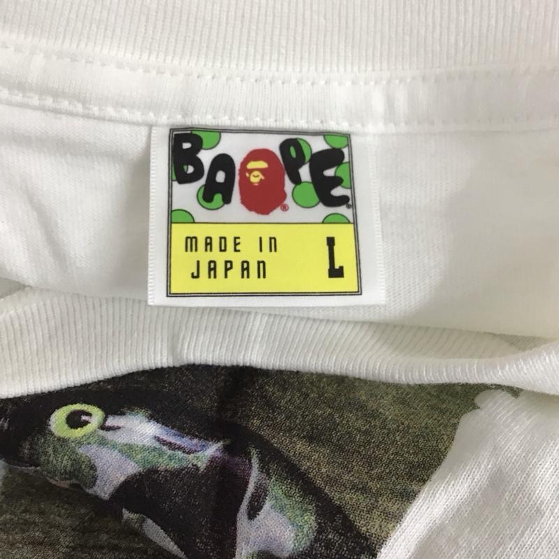 ベイプ BAPE Tシャツ 半袖 半袖カットソー プリントTシャツ クルーネックカットソー L プリント マルチカラー / マルチカラー /  メンズ USED 古着 中古 10111947