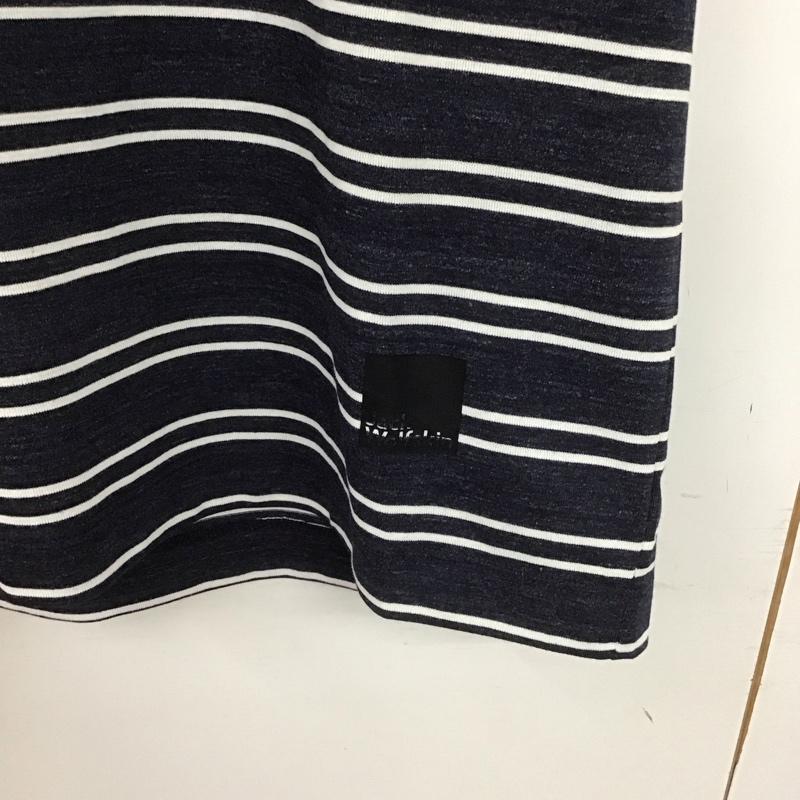 ジャック・ウルフスキン Jack Wolfskin Tシャツ 半袖 半袖カットソー プリントTシャツ クルーネックカットソー M ボーダー柄 白 / ホワイト / X 紺 / ネイビー /  メンズ USED 古着 中古 10148246
