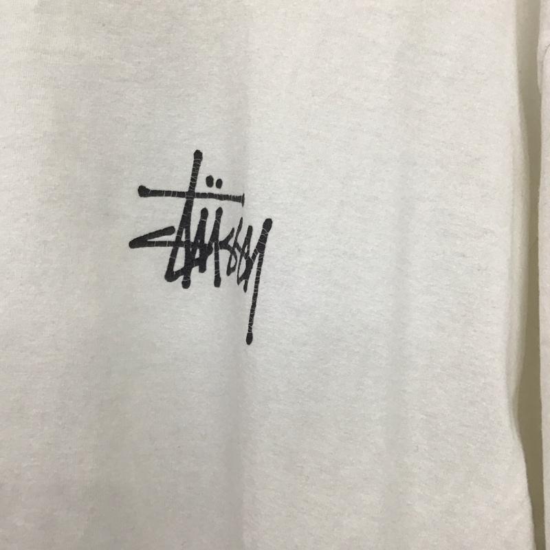 ステューシー STUSSY Tシャツ 半袖 半袖カットソー プリントTシャツ クルーネックカットソー 90s ドラゴン L プリント 白 / ホワイト /  メンズ USED 古着 中古 10146181