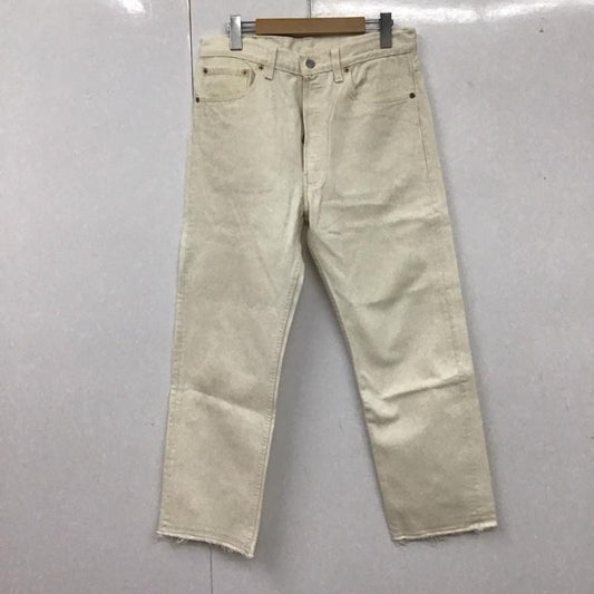 リーバイストラウスアンドコー Levi Strauss & co. パンツ デニム、ジーンズ デニムパンツ ストレートパンツ ワイドパンツ カジュアルパンツ 33インチ 無地 白 / ホワイト /  メンズ USED 古着 中古 10107669