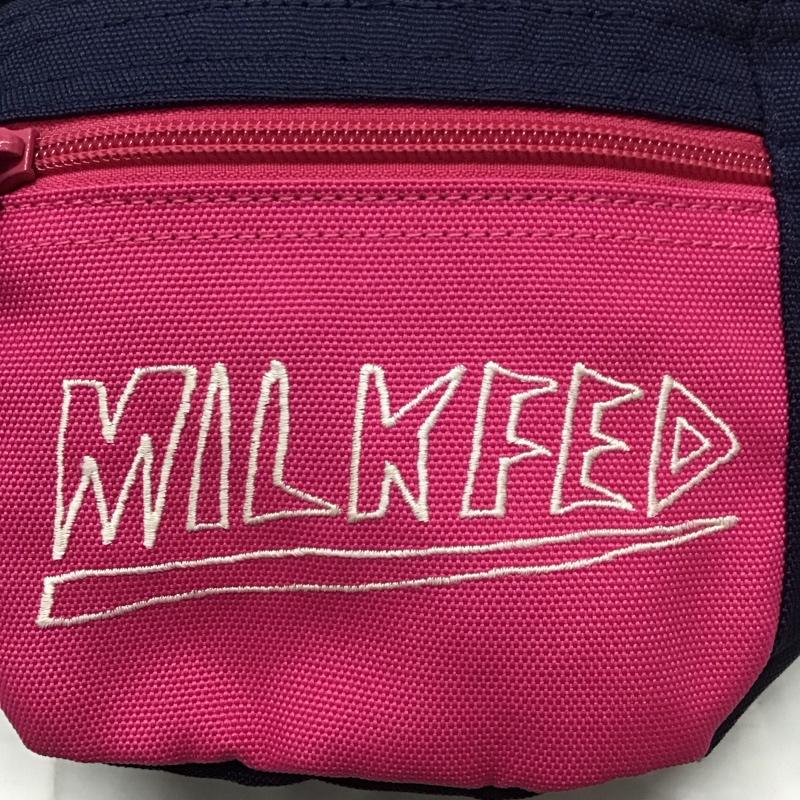 ミルクフェド MILKFED. ウエストバッグ ウエストバッグ 0341011 ロゴ、文字 ベージュ / ベージュ / X 桃 / ピンク / X 紺 / ネイビー /  レディース USED 古着 中古 10111785