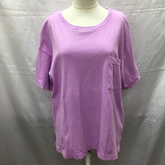 ニコアンド niko and... Tシャツ 半袖 S211TC10AD ワイド 胸ポケット L 無地 紫 / パープル /  レディース USED 古着 中古 10115552
