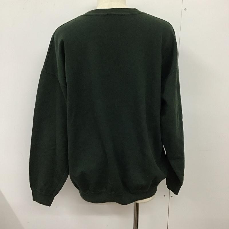 古着 USED トレーナー 長袖 古着 トレーナー スウェット クルーネックカットソー XL ロゴ、文字 緑 / グリーン /  メンズ USED 古着 中古 10124089