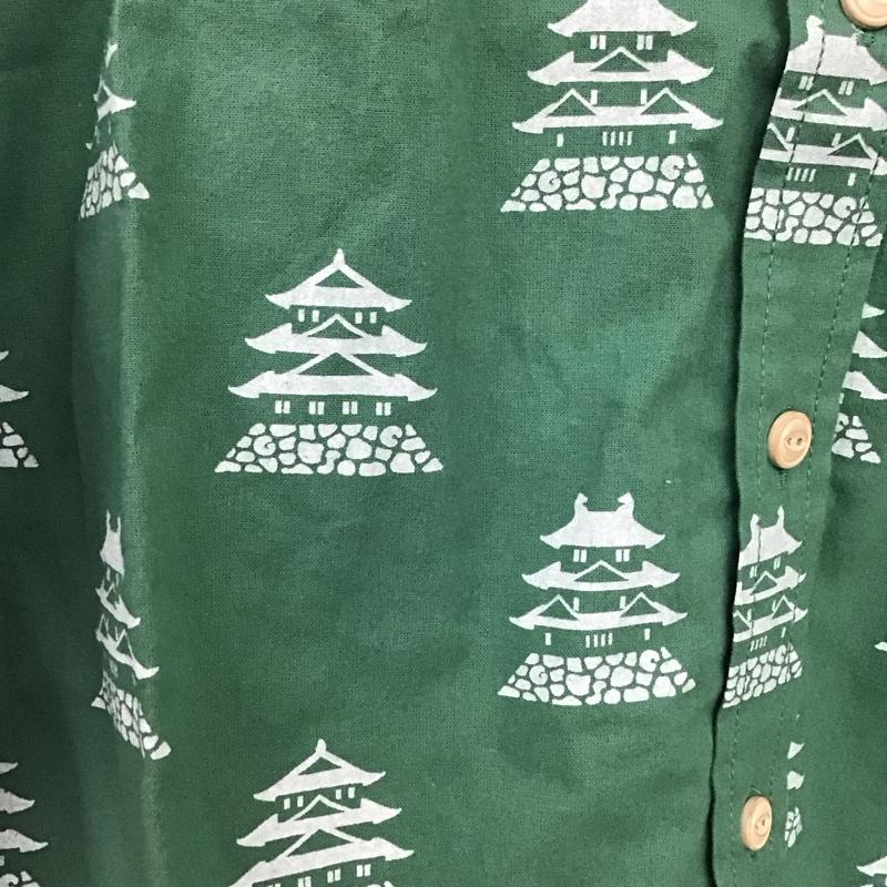 ゴースローキャラバン go slow caravan シャツ、ブラウス 長袖 長袖シャツ プリントシャツ カラーシャツ 1 プリント 緑 / グリーン /  メンズ USED 古着 中古 10147541