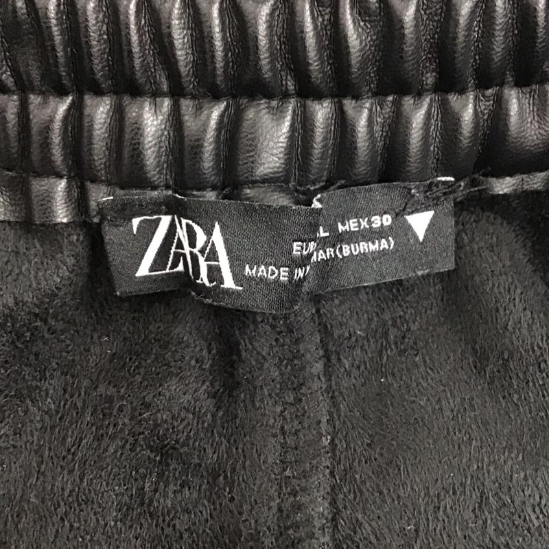ザラ ZARA ボトムス ボトムス 7102 154 800 フェイクレザーパンツ L 無地 黒 / ブラック /  レディース USED 古着 中古 10120864