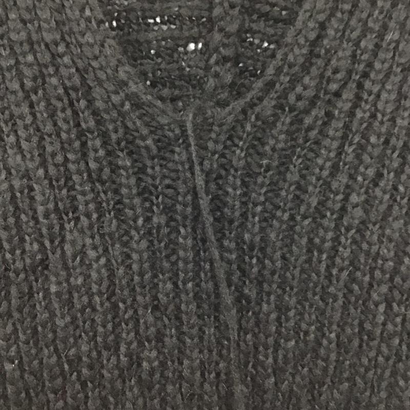 セドリック ジャックミン CEDRIC JACQUEMYN ニット、セーター 長袖 長袖ニットカットソー Vネック セーター 無地 黒 / ブラック /  メンズ USED 古着 中古 10140115