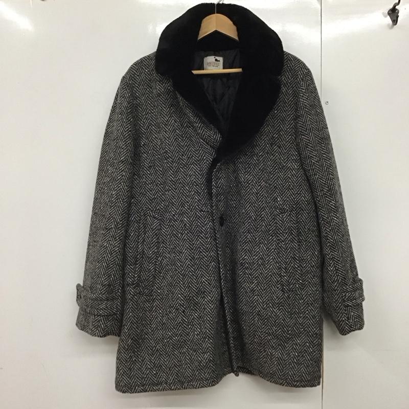 ギャングスタービル GANGSTERVILLE ジャケット、上着 ジャケット、ブレザー ロングコート カラージャケット アウター M 総柄 黒 / ブラック / X 灰 / グレー /  メンズ USED 古着 中古 10141778