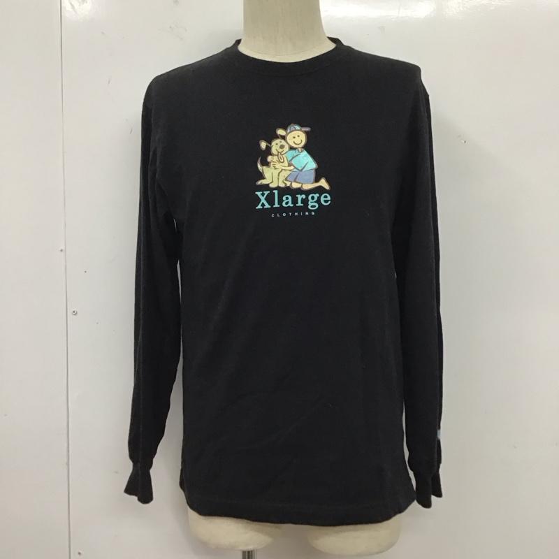 エクストララージ XLARGE カットソー 長袖 長袖カットソー クルーネックカットソー ロングスリーブカットソー プリントTシャツ S プリント 黒 / ブラック /  メンズ USED 古着 中古 10124792