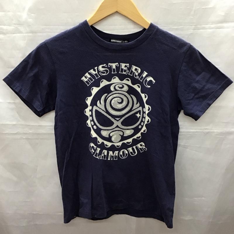 ヒステリック ミニ HYSTERIC MINI Tシャツ 半袖 140cm キッズ ヒスミニ 140cm ロゴ、文字 紺 / ネイビー /  ガールズ USED 古着 中古 10116922