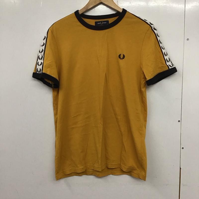 フレッドペリー FRED PERRY Tシャツ 半袖 M ロゴ、文字 マスタード / マスタード /  メンズ USED 古着 中古 10134512