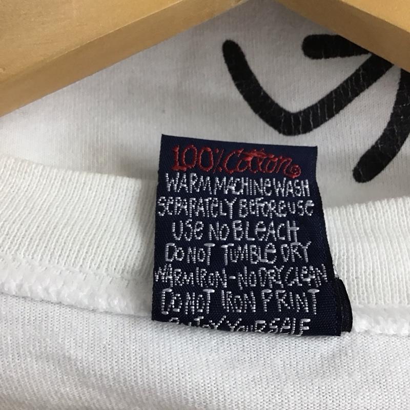 ステューシー STUSSY Tシャツ 半袖 半袖カットソー プリントTシャツ クルーネックカットソー XL プリント 白 / ホワイト /  メンズ USED 古着 中古 10142963