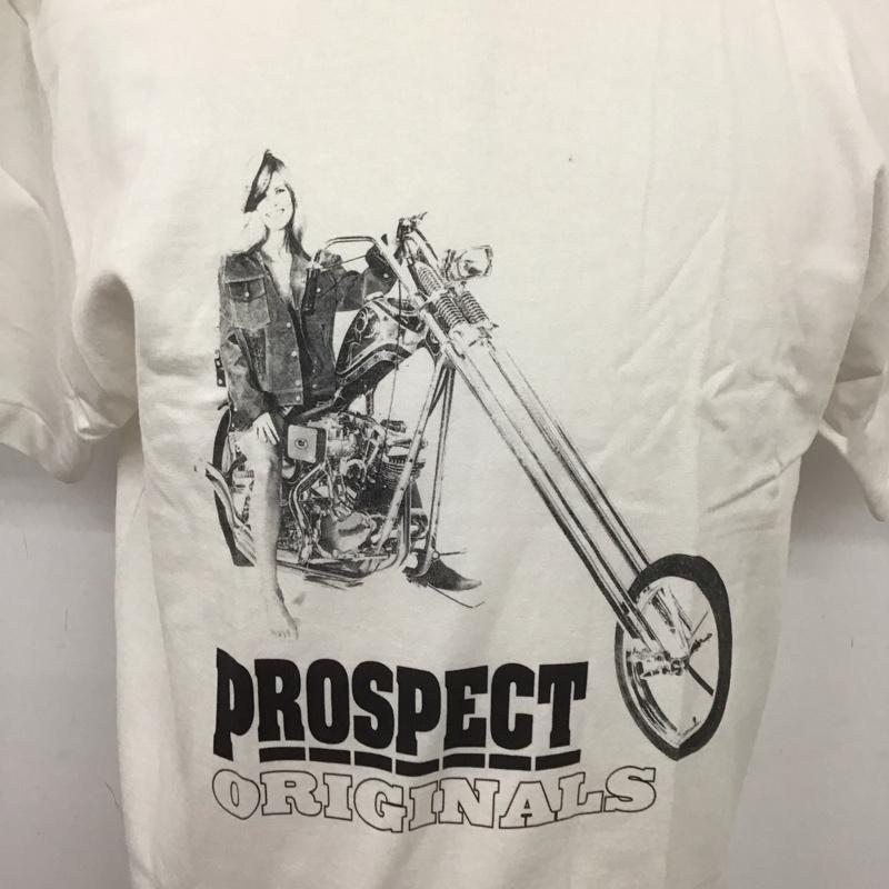 プロスペクト PROSPECT Tシャツ 半袖 半袖カットソー プリントTシャツ クルーネックカットソー L プリント 白 / ホワイト /  メンズ USED 古着 中古 10126658