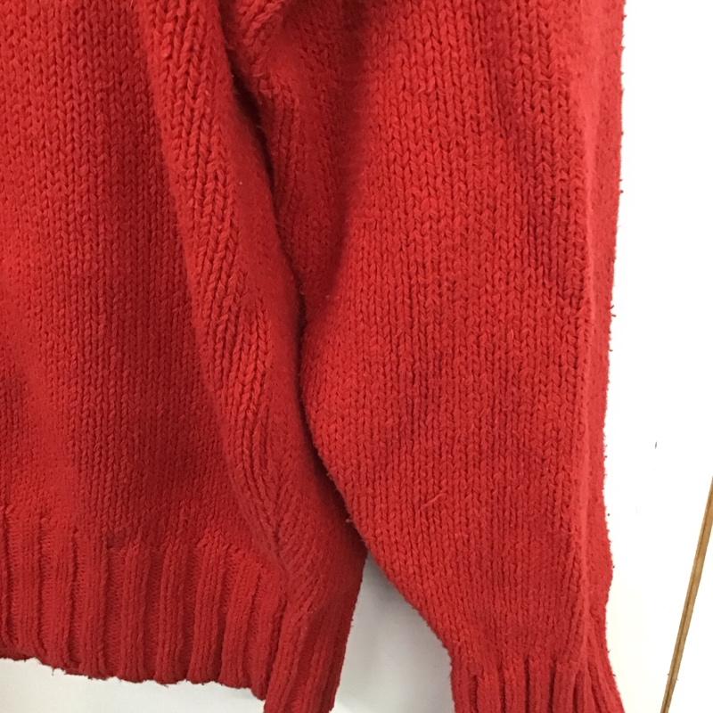 ポロスポーツラルフローレン POLOSPORT ニット、セーター 長袖 長袖ニットカットソー クルーネック セーター L ロゴ、文字 赤 / レッド /  メンズ USED 古着 中古 10140267