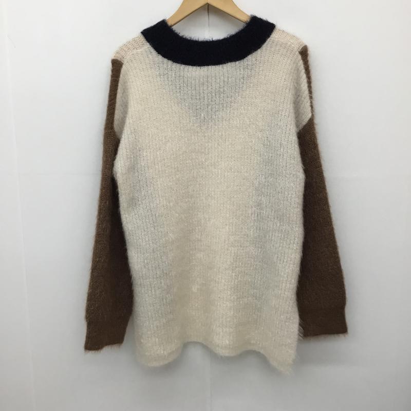ムルーア MURUA ニット、セーター 長袖 FREE 無地 茶 / ブラウン / X 紺 / ネイビー / X ベージュ / ベージュ /  レディース USED 古着 中古 10138277