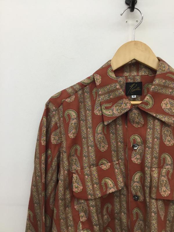 ニードルス Needles シャツ、ブラウス 長袖 Needles Classic shirt OT209 M 総柄 茶 / ブラウン /  メンズ USED 古着 中古 10127168