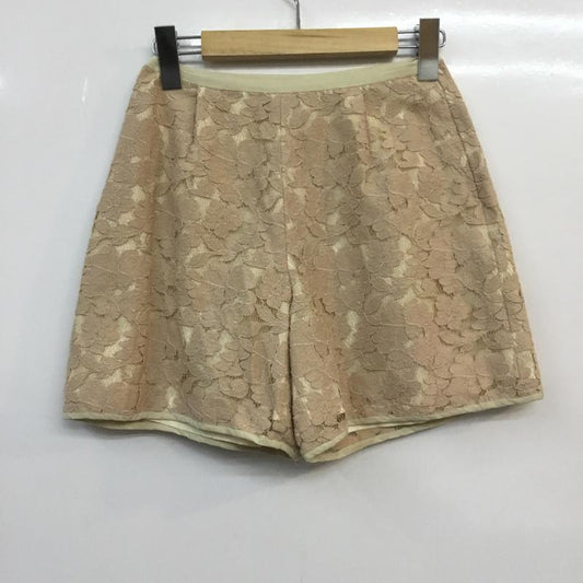 ナノユニバース nano・universe パンツ ショートパンツ レース S レース柄 ベージュ / ベージュ /  レディース USED 古着 中古 10048501