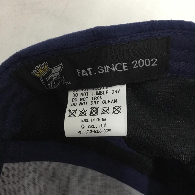 エフエイティー FAT 帽子 キャップ F32110-CP02-AB SHEEN ロゴ、文字 紺 / ネイビー /  メンズ USED 古着 中古 10137147