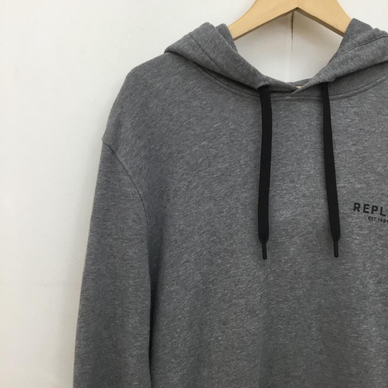 リプレイ REPLAY パーカー 長袖 REPLAY パーカー　M6222.000.F22890P XL ロゴ、文字 灰 / グレー /  メンズ USED 古着 中古 10120879