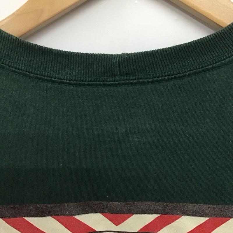 カーハート Carhartt Tシャツ 半袖 半袖カットソー プリントTシャツ クルーネックカットソー L ロゴ、文字 緑 / グリーン /  メンズ USED 古着 中古 10143256