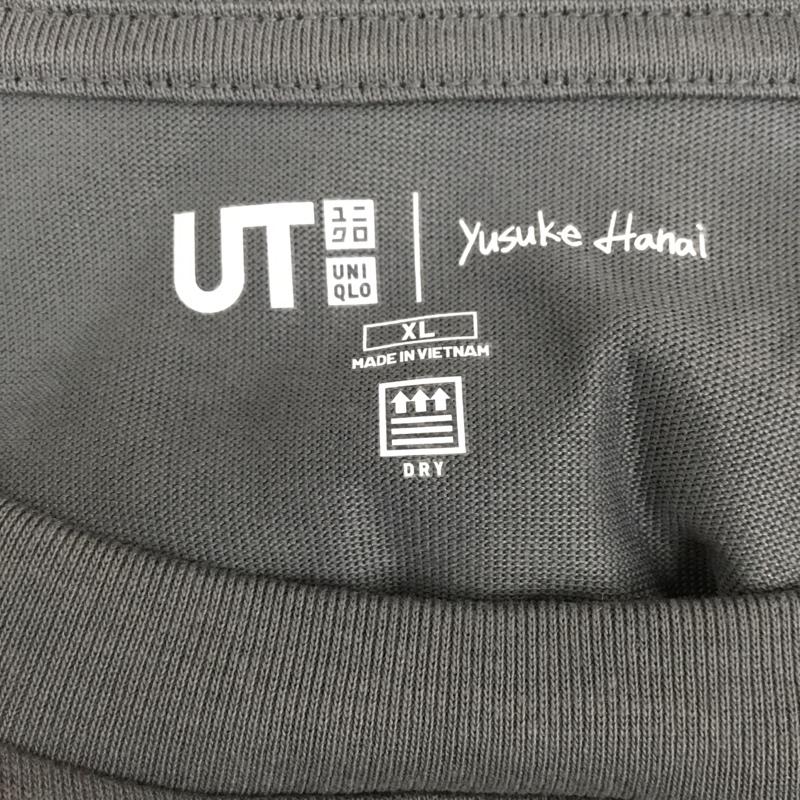 ユニクロ UNIQLO Tシャツ 半袖 XL プリント チャコールグレー / チャコールグレー /  メンズ USED 古着 中古 10110604