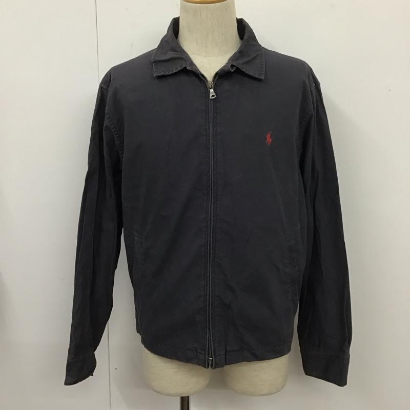 ポロバイラルフローレン Polo by RALPH LAUREN ジャケット、上着 ジャンパー、ブルゾン ジップアップジャケット ジャンパー ジャケット カジュアルジャケット アウター L ロゴ、文字 紺 / ネイビー /  メンズ USED 古着 中古 10108037