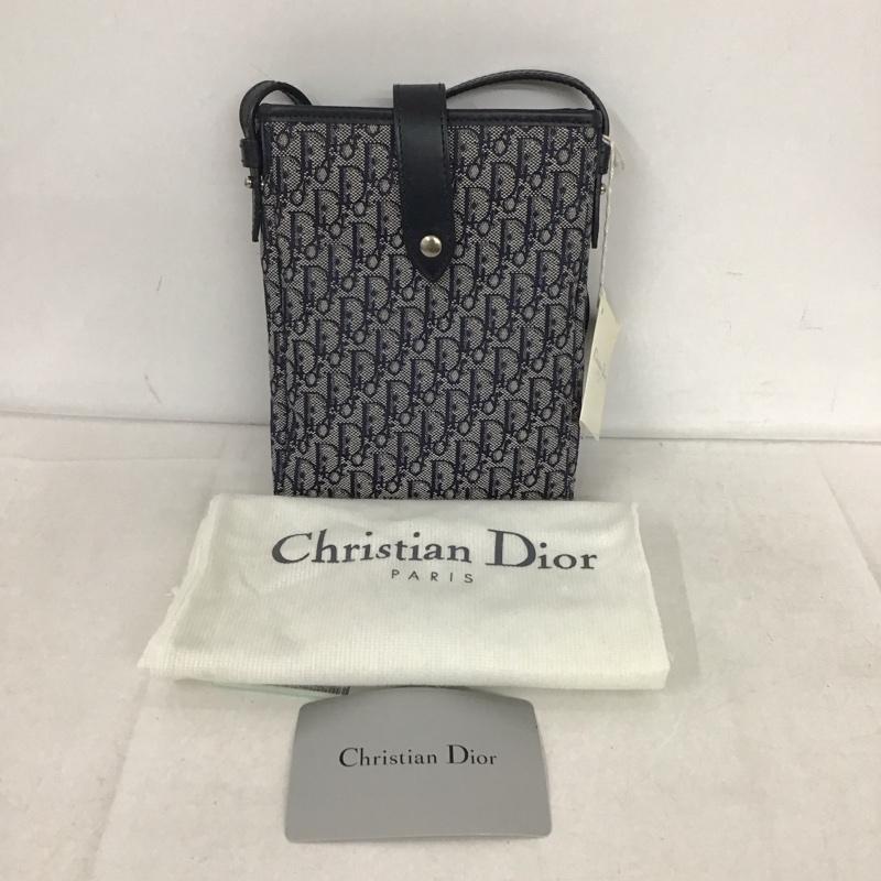 クリスチャンディオール Christian Dior ショルダーバッグ ショルダーバッグ トロッター柄 ポシェット 総柄 紺 / ネイビー /  レディース USED 古着 中古 10135302