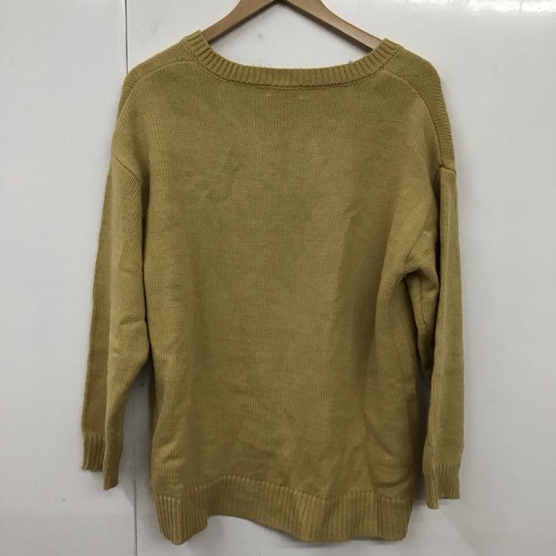 サマンサモスモス Samansa Mos2 ニット、セーター 長袖 cpf-1608021 FREE 無地 黄 / イエロー /  レディース USED 古着 中古 10120179