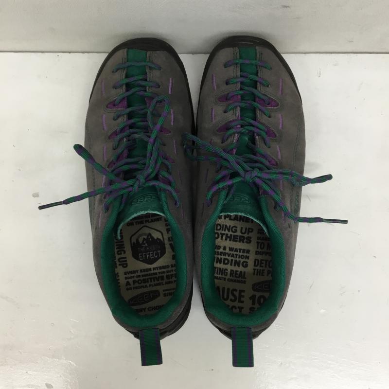 キーン KEEN アウトドアシューズ アウトドアシューズ 1028542 JASPER ジャスパー 26.5cm ロゴ、文字 灰 / グレー / X 緑 / グリーン / X 紫 / パープル /  メンズ USED 古着 中古 10143317