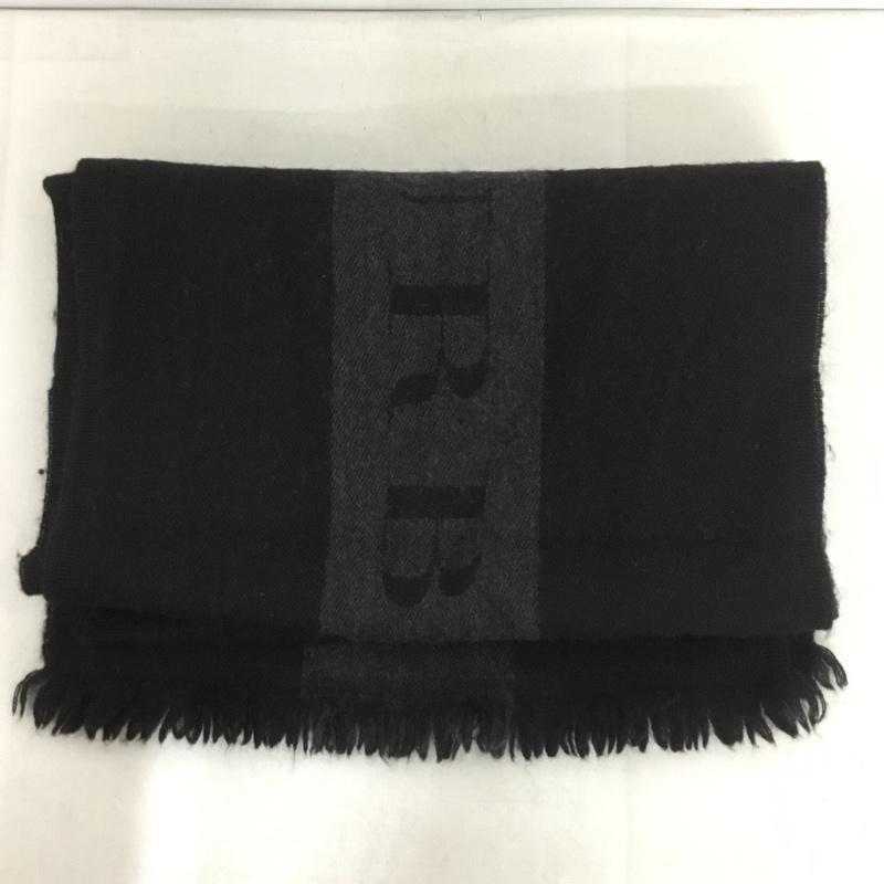 バーバリーブラックレーベル BURBERRY BLACK LABEL マフラー マフラー ロゴ、文字 黒 / ブラック /  メンズ USED 古着 中古 10138547