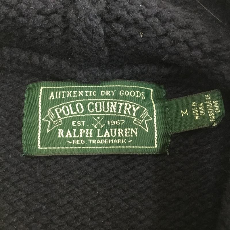 ポロカントリー POLO COUNTRY ニット、セーター 長袖 星条旗　フード付きニットパーカー M  紺 / ネイビー /  メンズ USED 古着 中古 10136217