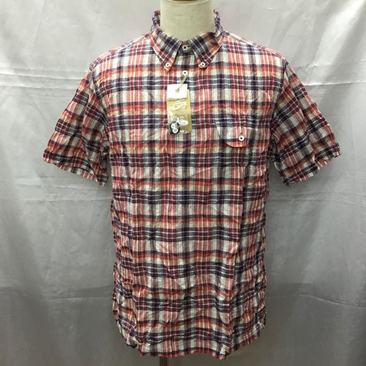 バラクータ BARACUTA シャツ、ブラウス 半袖 ZBP443 タグ付き ハーフボタン XL チェック マルチカラー / マルチカラー /  メンズ USED 古着 中古 10111340