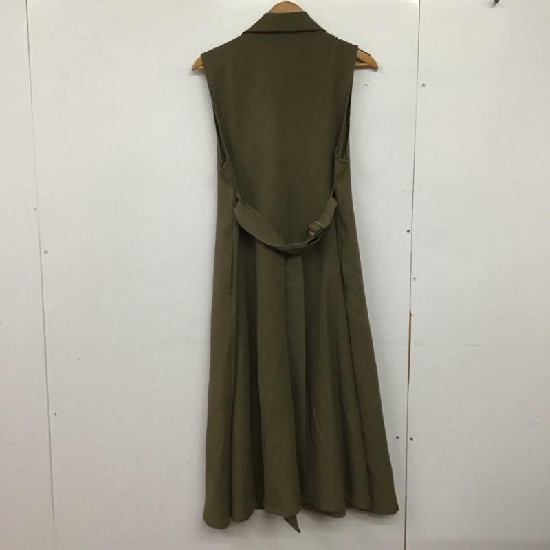 アズールバイマウジー AZUL BY MOUSSY ワンピース ロングスカート 250gac33-063g トレンチジレワンピース ロングワンピース M 無地 カーキ / カーキ /  レディース USED 古着 中古 10146115