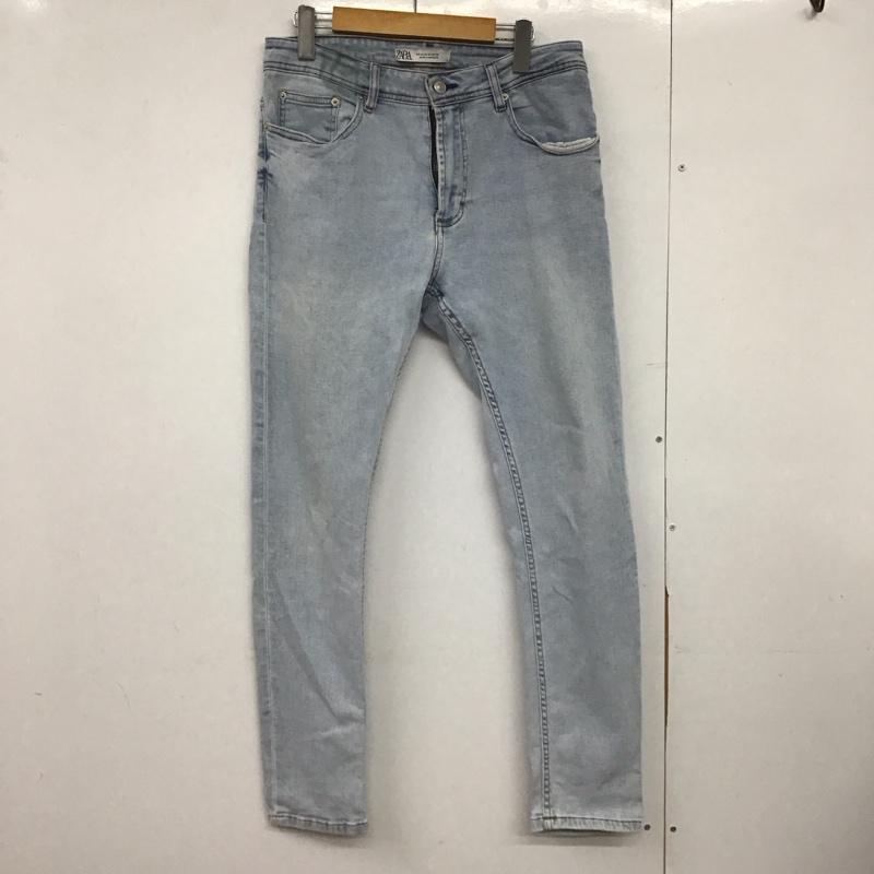 ザラ ZARA パンツ デニム、ジーンズ デニムパンツ スリムパンツ カジュアルパンツ ストレッチパンツ 42インチ 無地 水色 / ライトブルー /  メンズ USED 古着 中古 10148568