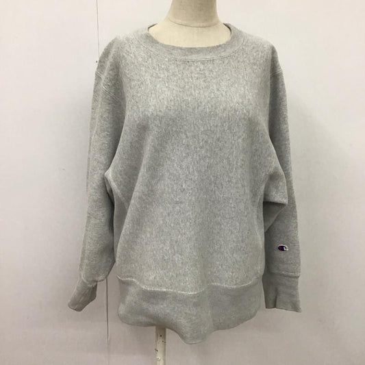 チャンピオン Champion トレーナー 長袖 CWSL024 裏起毛 スウェット M ワンポイント 灰 / グレー /  レディース USED 古着 中古 10107563