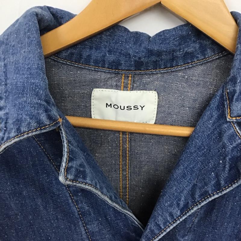 マウジー MOUSSY コート コート一般 0108SW11-0370 Denim teacher JK デニムチェスターコート FREE 無地 水色 / ライトブルー /  レディース USED 古着 中古 10136934