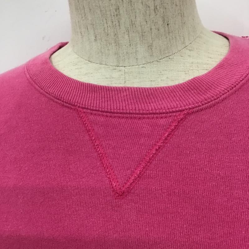 チャンピオン Champion トレーナー 長袖 長袖トレーナー スウェット リブ クルーネックカットソー 古着 90s L ロゴ、文字 桃 / ピンク /  メンズ USED 古着 中古 10105573