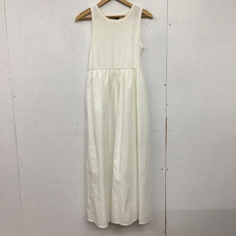 ダブルクローゼット w closet ワンピース ロングスカート 341257 コンビワンピース 裏起毛 スウェット ノースリーブワンピース セット 異素材ワンピース FREE 無地 白 / ホワイト / X 灰 / グレー /  レディース USED 古着 中古 10146504