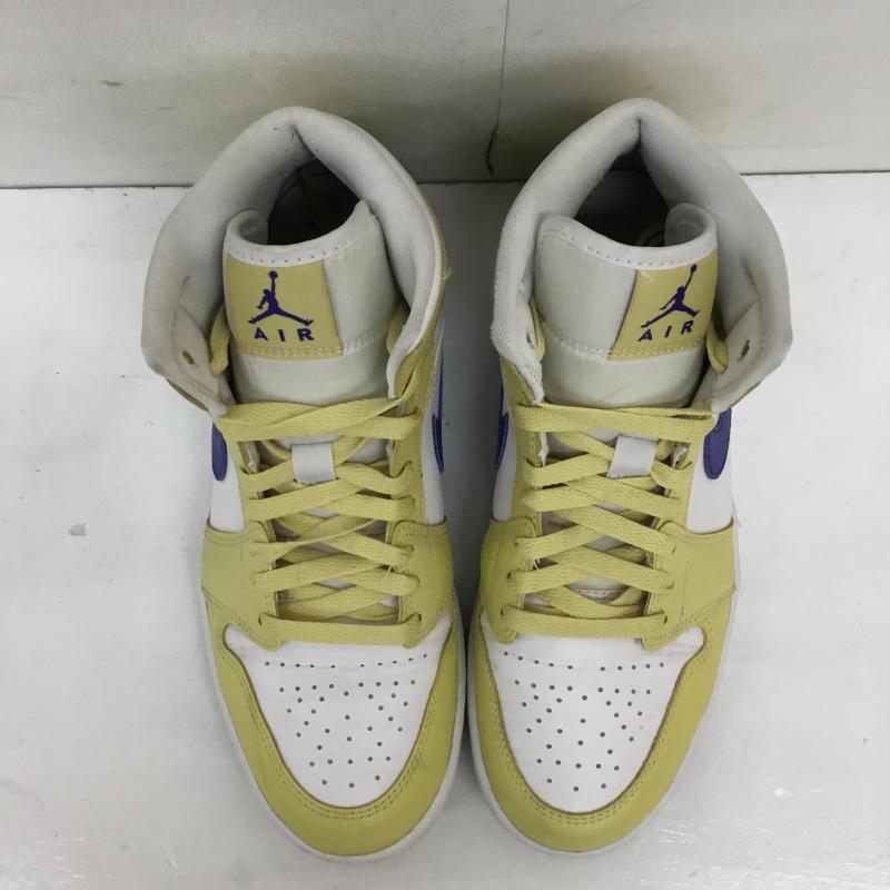 ナイキ NIKE スニーカー スニーカー BQ6472-701 Air Jordan 1 Mid Lemon Wash ウィメンズ 26.5cm ロゴ、文字 黄 / イエロー /  メンズ USED 古着 中古 10134014
