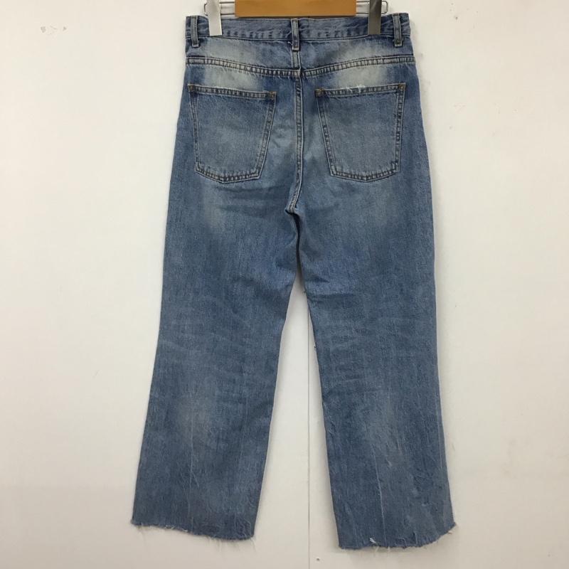 ザラウーマン ZARA WOMAN パンツ デニム、ジーンズ デニムパンツ ストレートパンツ ワイドパンツ カジュアルパンツ 36 無地 インディゴ / インディゴ /  レディース USED 古着 中古 10117994